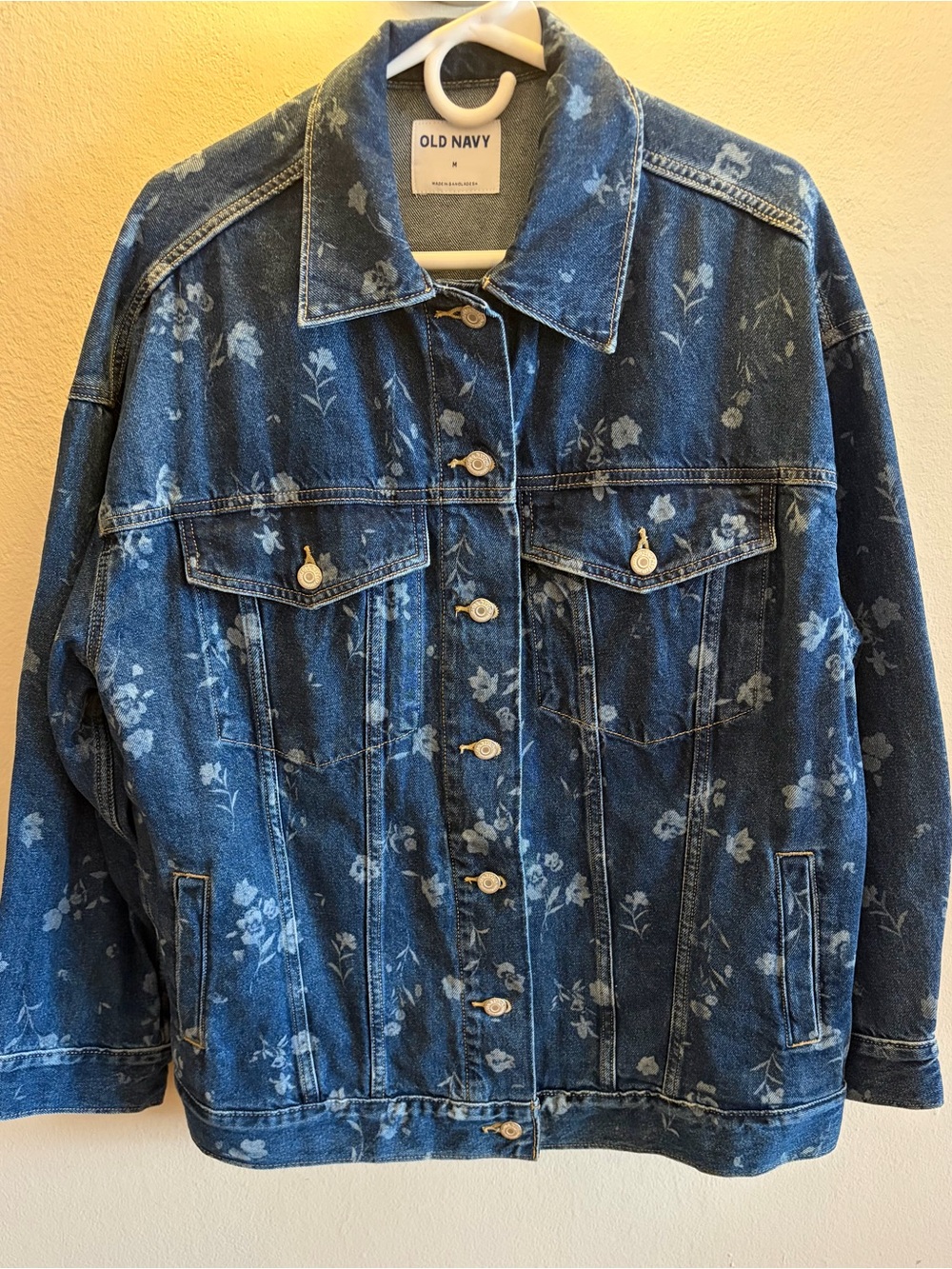 NWT Oversized Old Navy Floral Jean Jacket